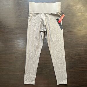 CARBON38 High Rise 7/8 Leggings Metallic Takara Shine Wide Waistband Stretch M